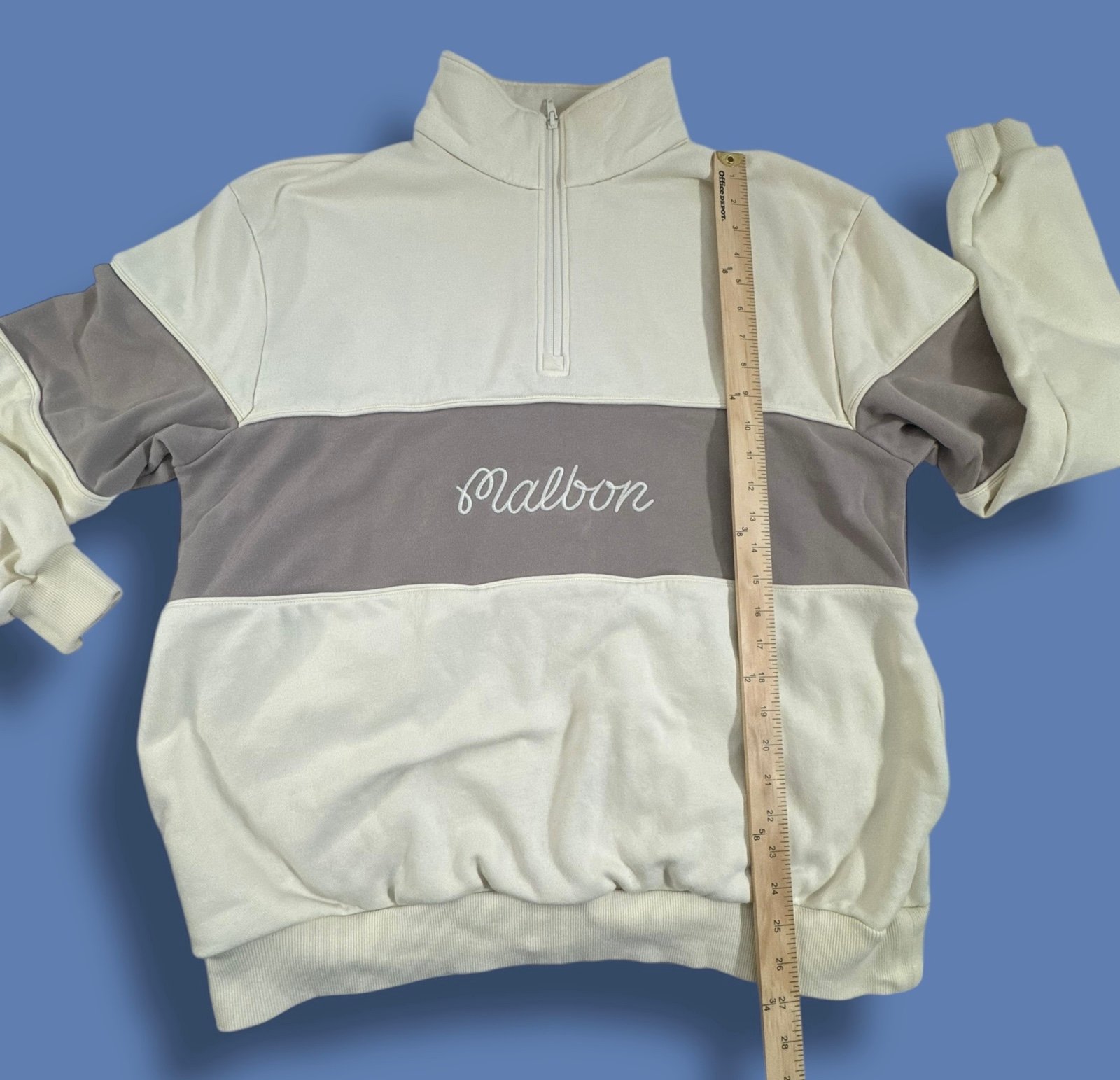 Malbon Men's Collegiate 1/4 Quarter Zip Pullover Sweatshirt Golf Size XXL *read*