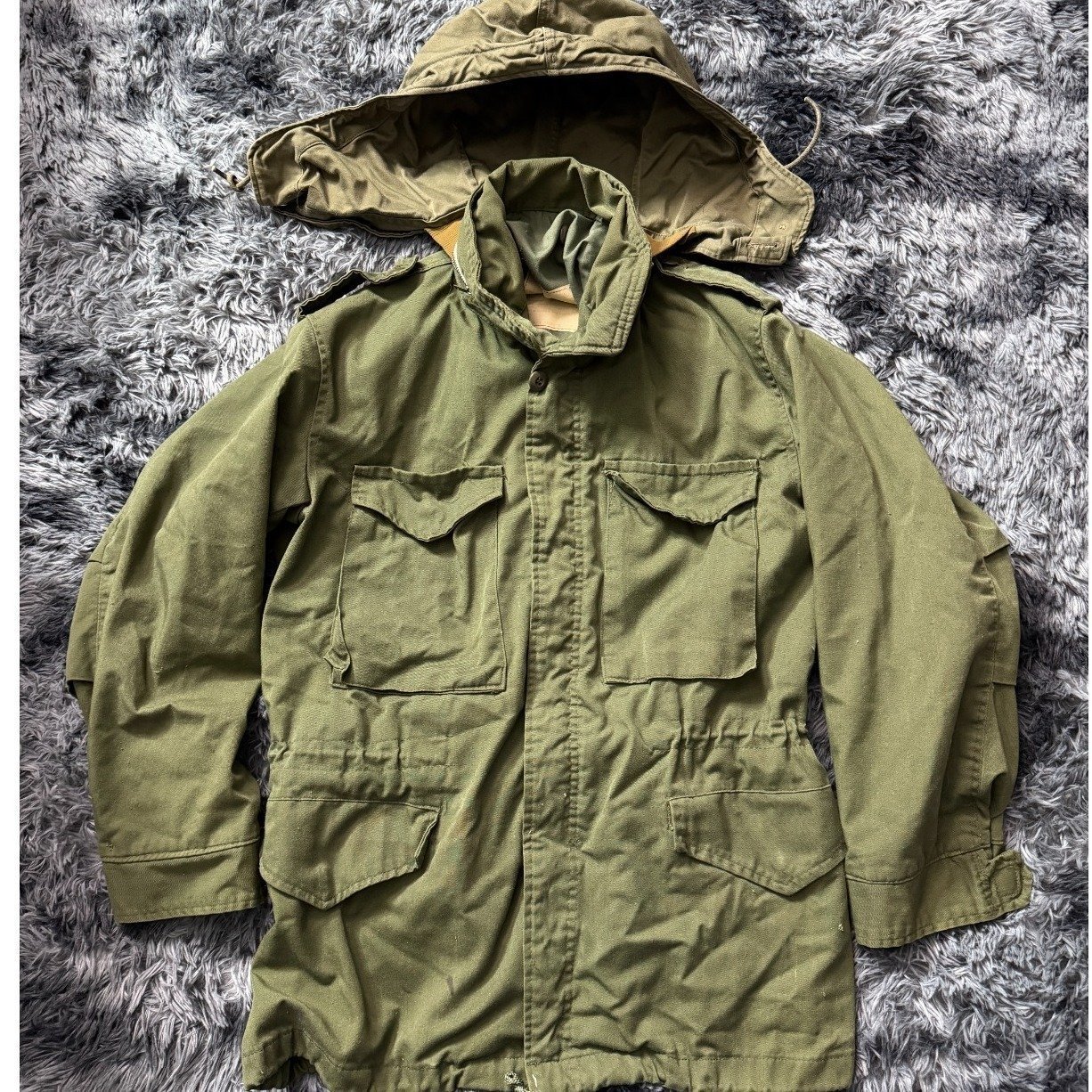 Womens Small Field Jacket Military Style Olive Green Small