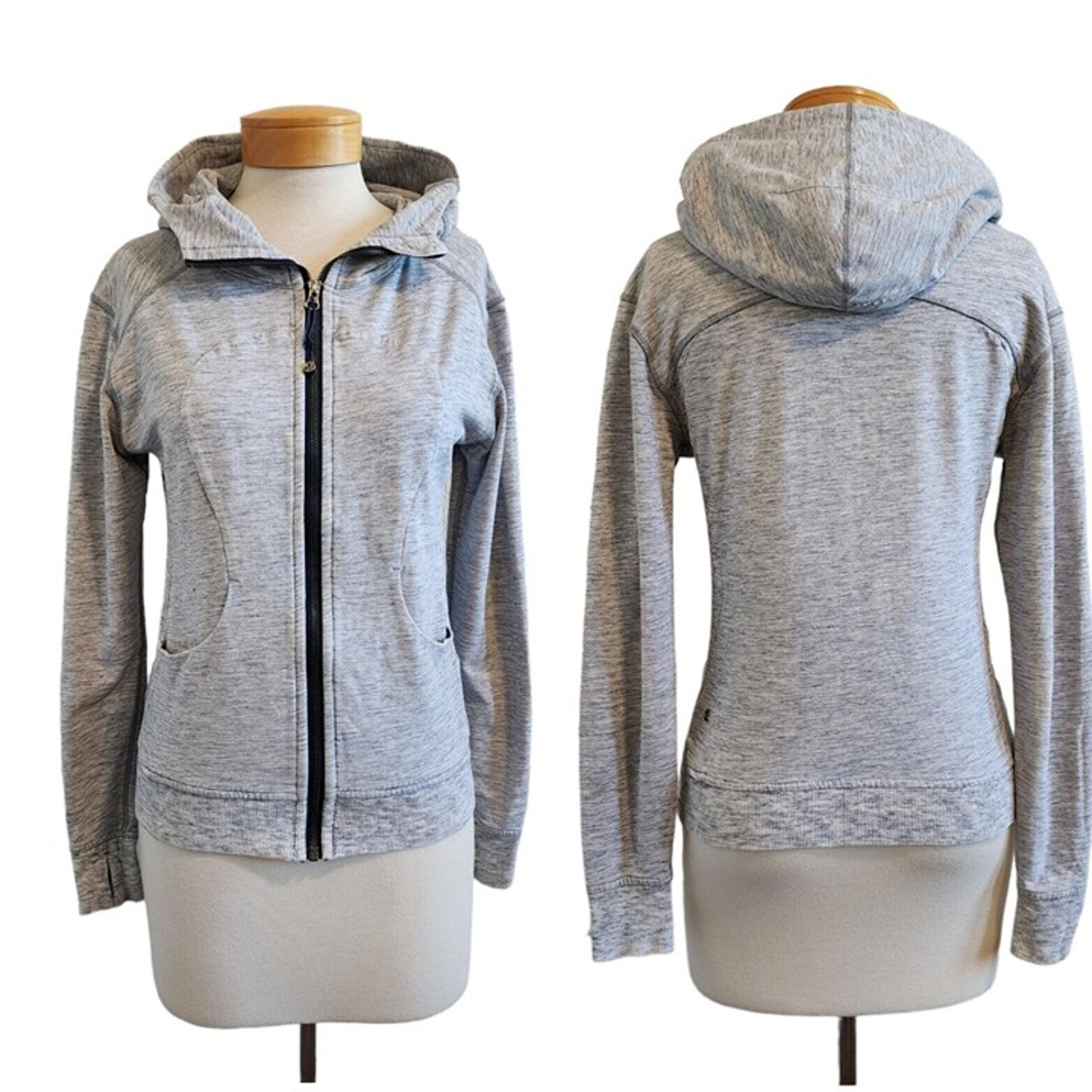 Lululemon Scuba Hoodie Heathered Space Dye Gris Stretch French Terry Sweater 6