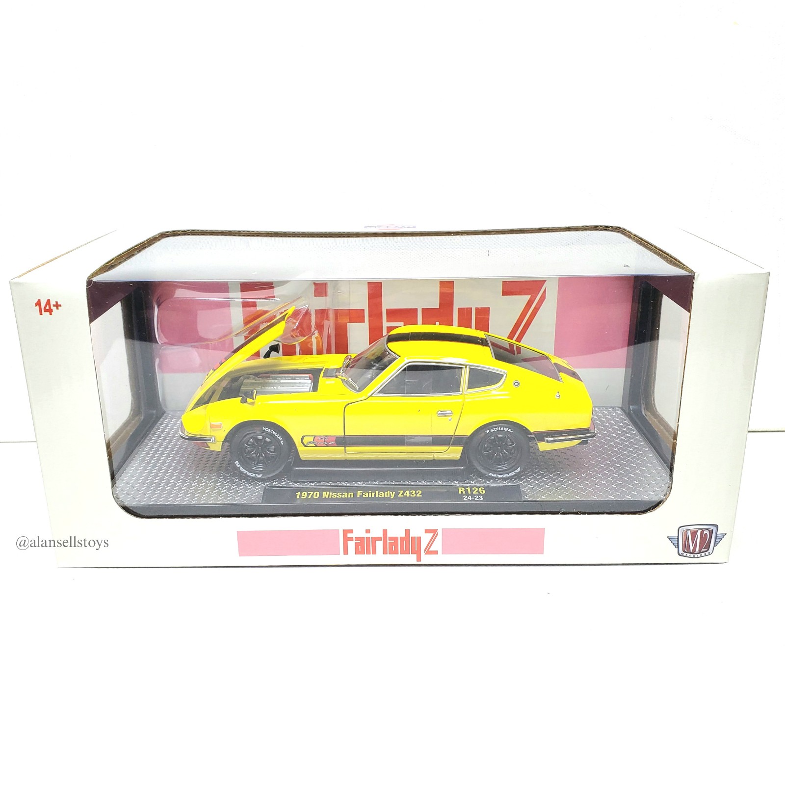 NEW 2024 M2 MACHINES 1970 NISSAN FAIRLADY Z 432 1 750 Yellow Drift Car