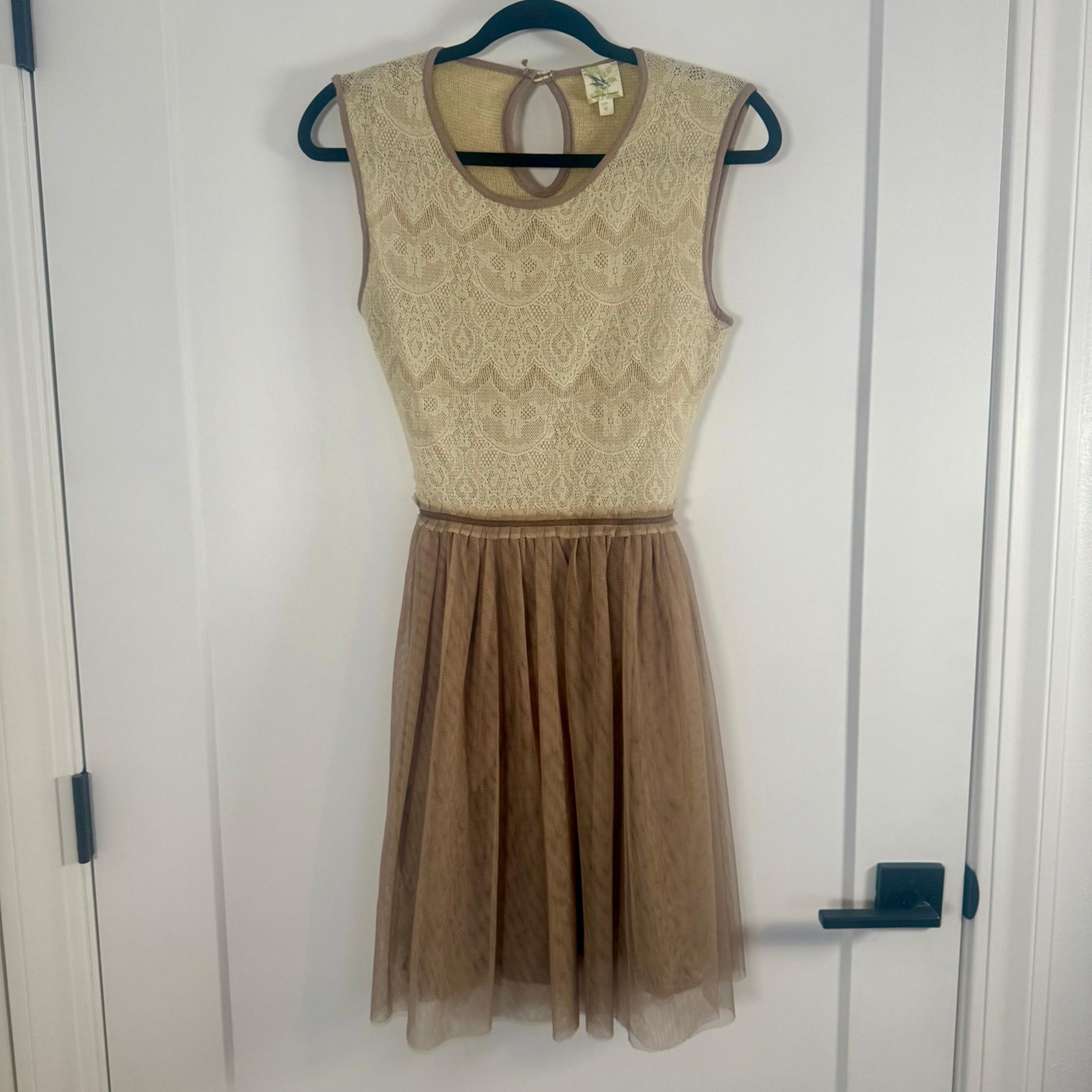 EUC Weston Wear Lace Bodice Tulle Skirt Midi Dress USA Made Size M