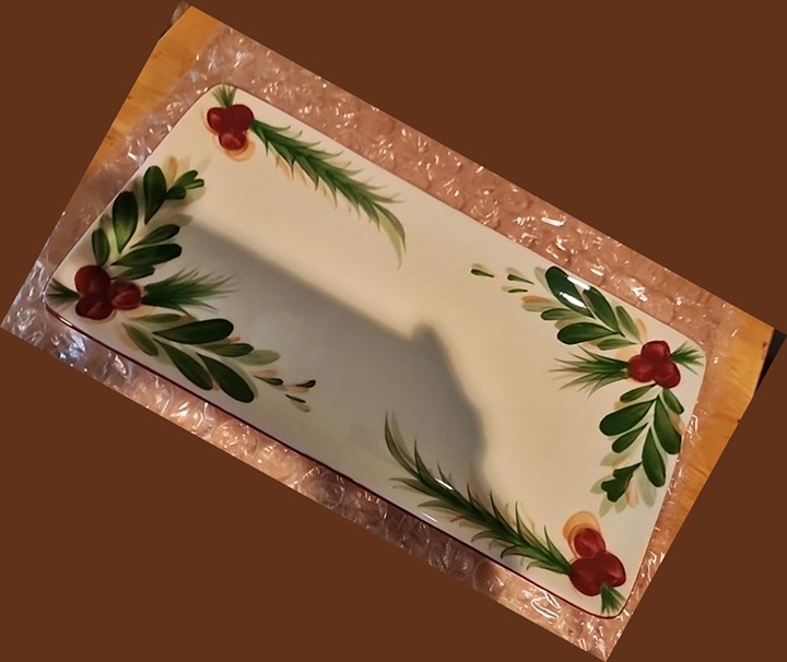 Southern Living AT HOME PITTMAN 1 CHRISTMAS MEMORIES RECTANGLE PLATTER NWOB