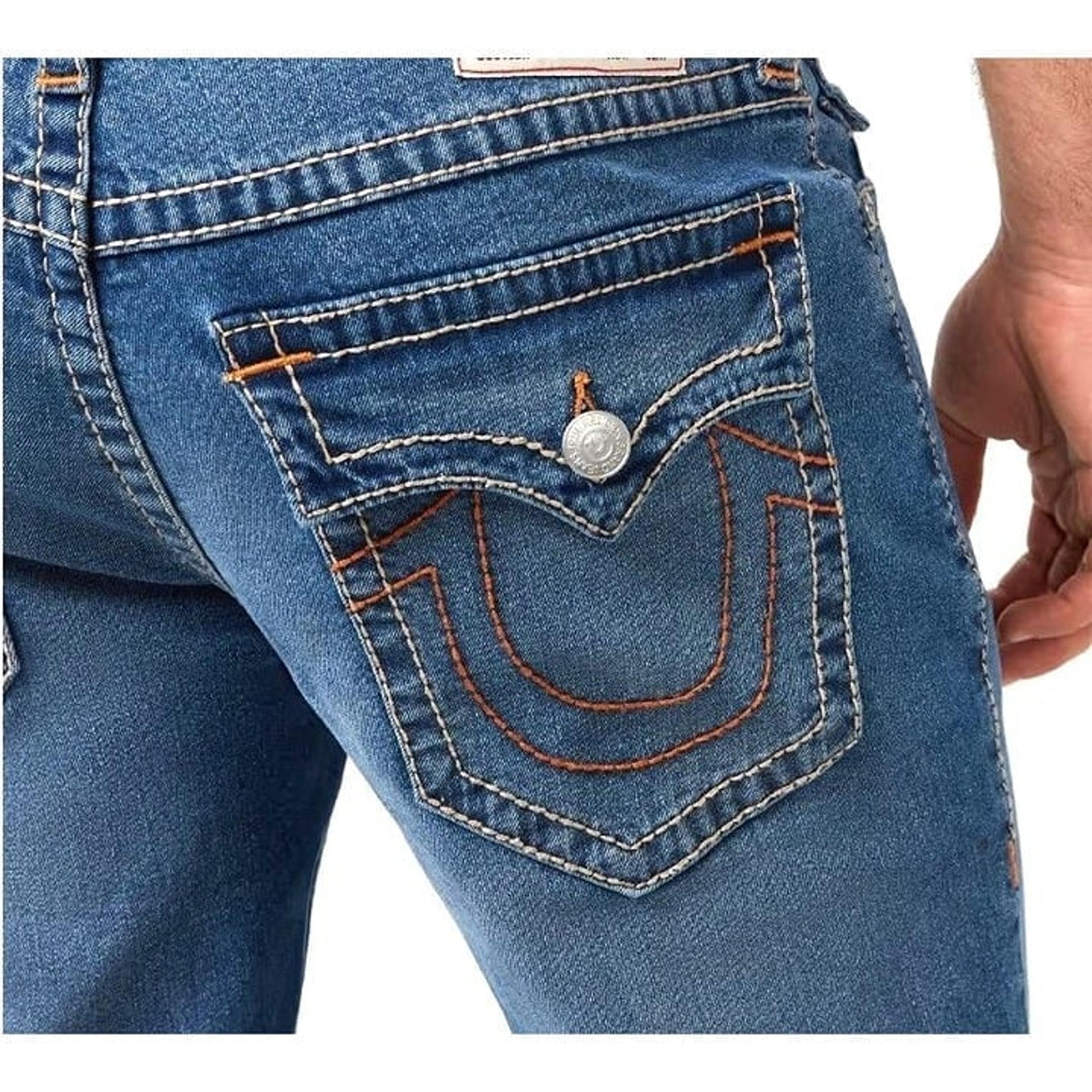 True Religion Ricky Big T Flap Straight Jean - Size 38x34
