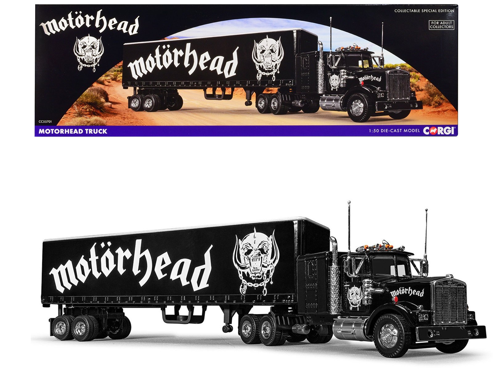 Motorhead Transport Truck Black 1/50 Diecast Model by Corgi