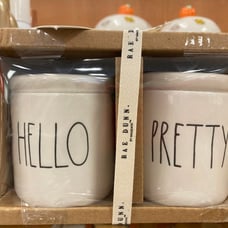Rae Dunn Hello Pretty Beauty Jars w Lid