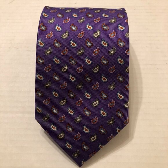 jos.a.bank men's new purple 100%silk tie 3 3/4 X 59 1/2