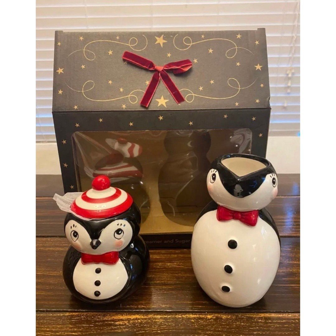 Johanna Parker Penguin Cream and Sugar Set