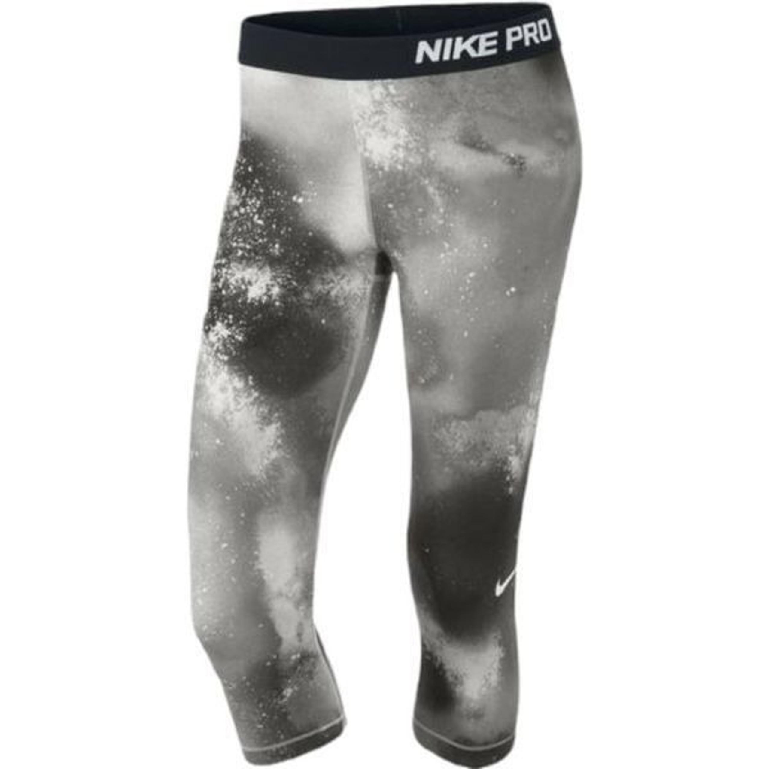 Nike Pro Training Dri-Fit Capri Tights Grey White Black Printed