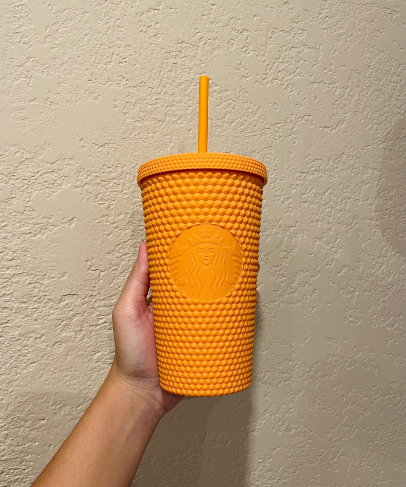 Starbucks Thailand Orange grande matte studded tumbler