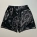 Fifty2Hundred Black Paisley AOP 7” Inseam Mesh Drawstring Basketball Shorts