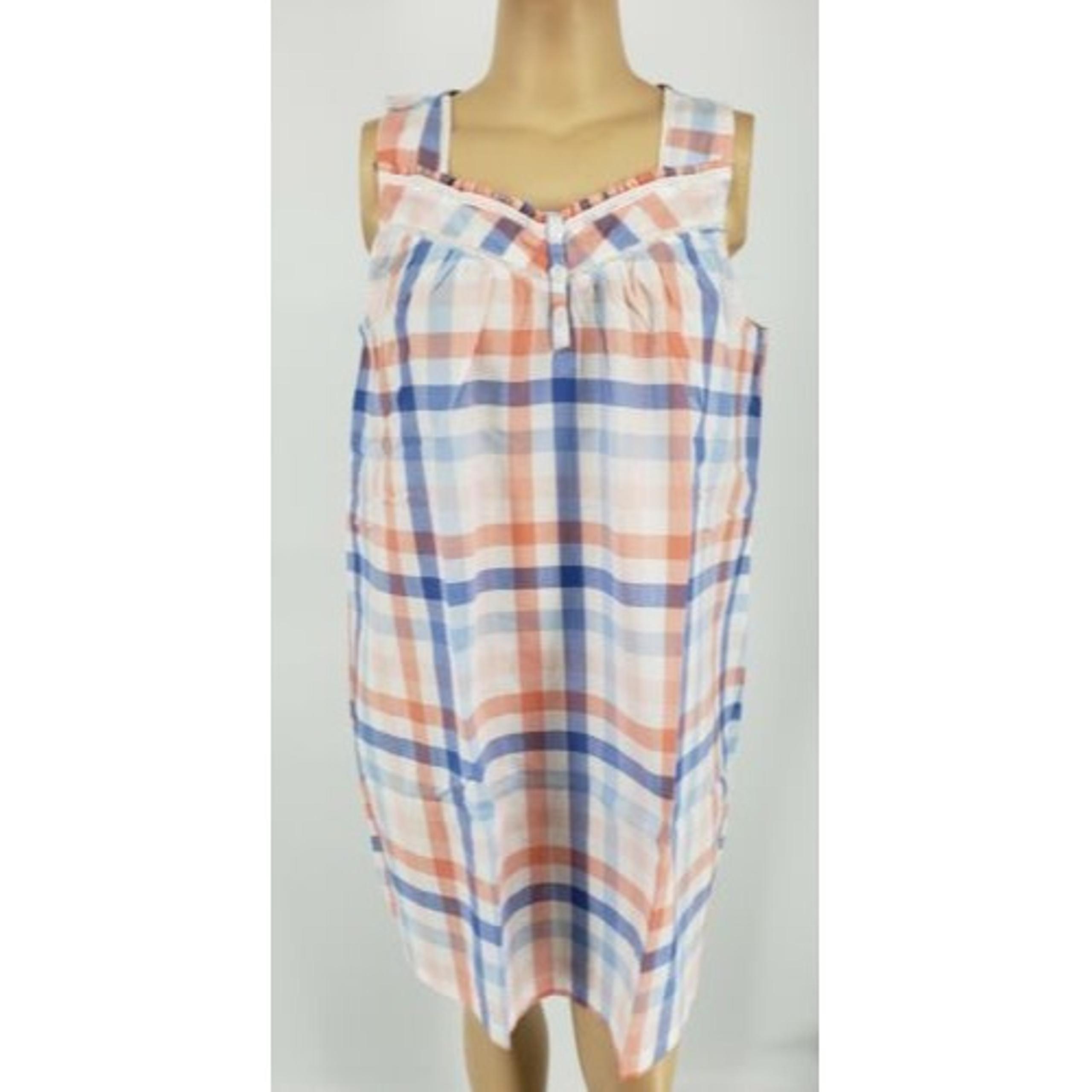 Womens Nightgown PLUS CROFT & BARROW Shift Sleeveless House Dress100% Cotton 2X