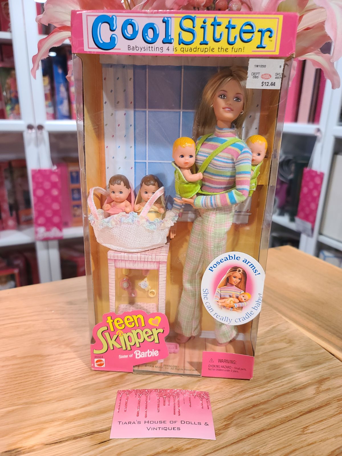 NEW! 1998 COOL SITTER TEEN SKIPPER BARBIE W/4 BABIES!