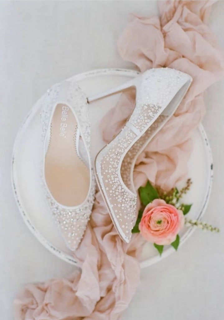 Bella Belle Elsa Ivory Bridal Heels Size 8