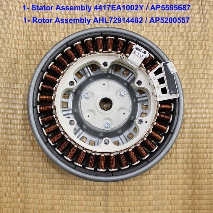 Genuine LG Front Load Washer Drive Motor Stator 4417EA1002Y & Rotor AHL72914402