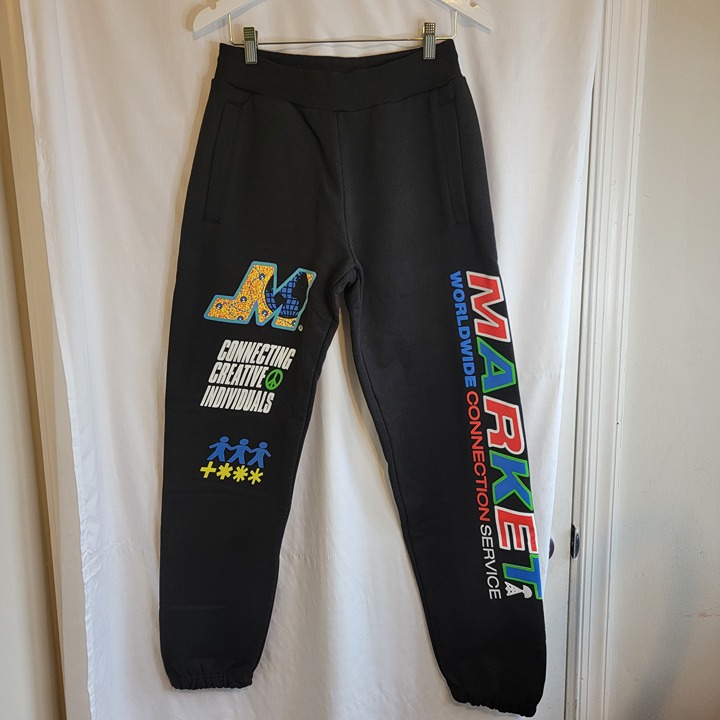 Chinatown Market Worldwide Connection Service Men's Sweatpants SMALL NWOT