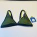 Fabletics Neon Costa Mesh Layer Triangle Bikini Top Removable Cups Sz Large NEW