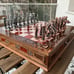 12.04” Luxury Chess Set, Personalized Wooden Chess Board with Storage Metal Them