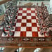 12.04” Luxury Chess Set, Personalized Wooden Chess Board with Storage Metal Them