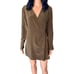 495 Equipment Femme Antheme Silk Wrap Dress Size Small Desert Palm Brown