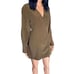 495 Equipment Femme Antheme Silk Wrap Dress Size Small Desert Palm Brown