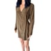 495 Equipment Femme Antheme Silk Wrap Dress Size Small Desert Palm Brown