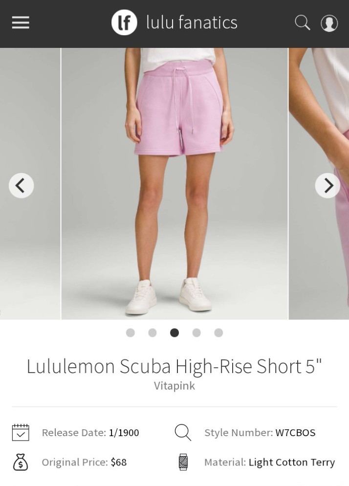 Lululemon Scuba Short 6