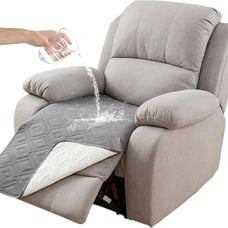 Recliner Chair Covers 100% Waterproof 1 Piece Light Gray