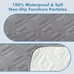 Recliner Chair Covers 100% Waterproof 1 Piece Light Gray