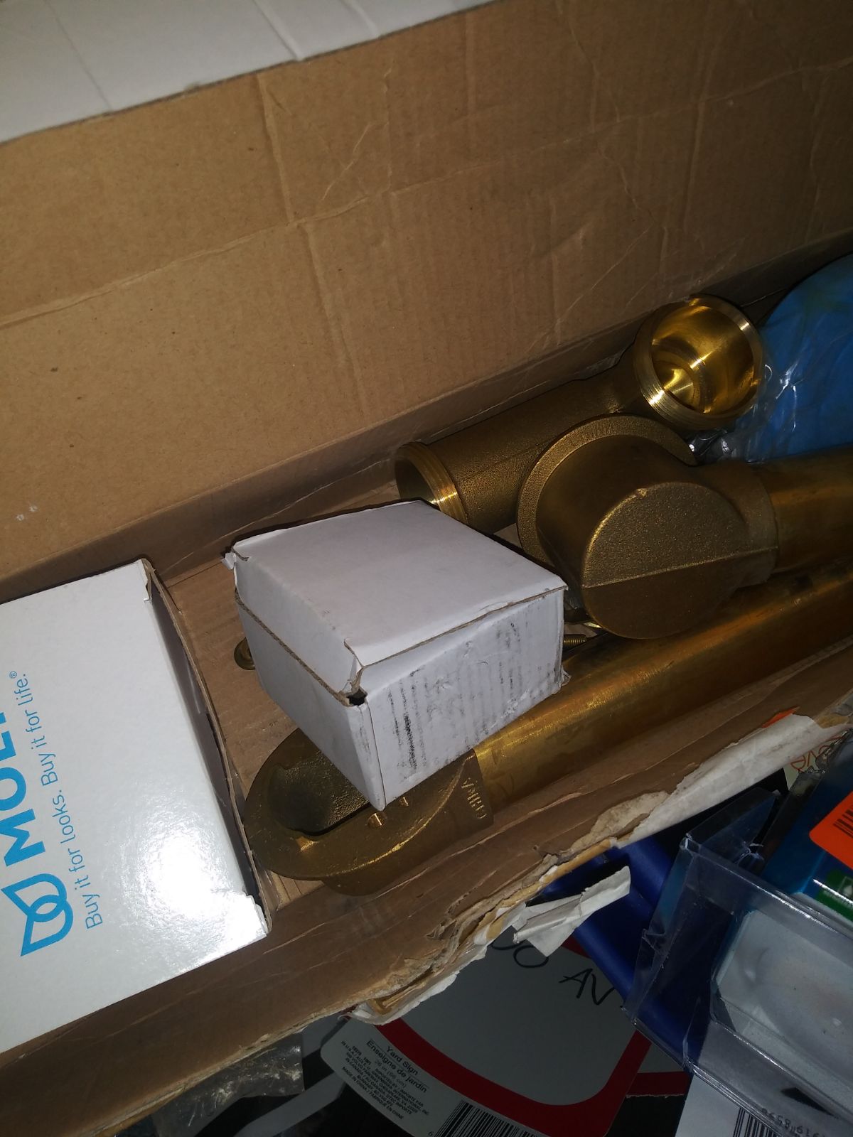 Moen tub brass tubing with trip lever
