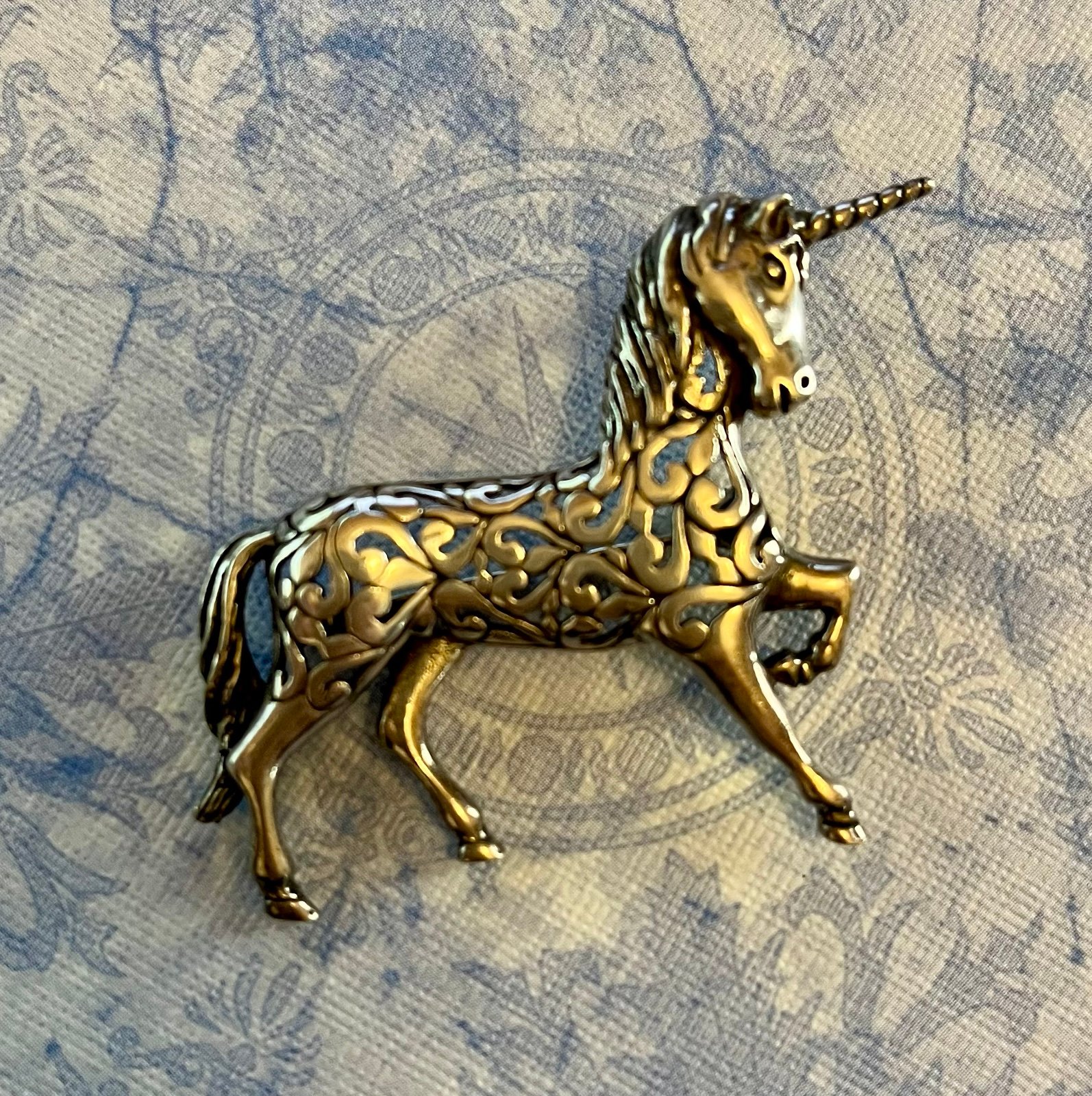 VTG Sterling Silver Jezlaine Unicorn Brooch