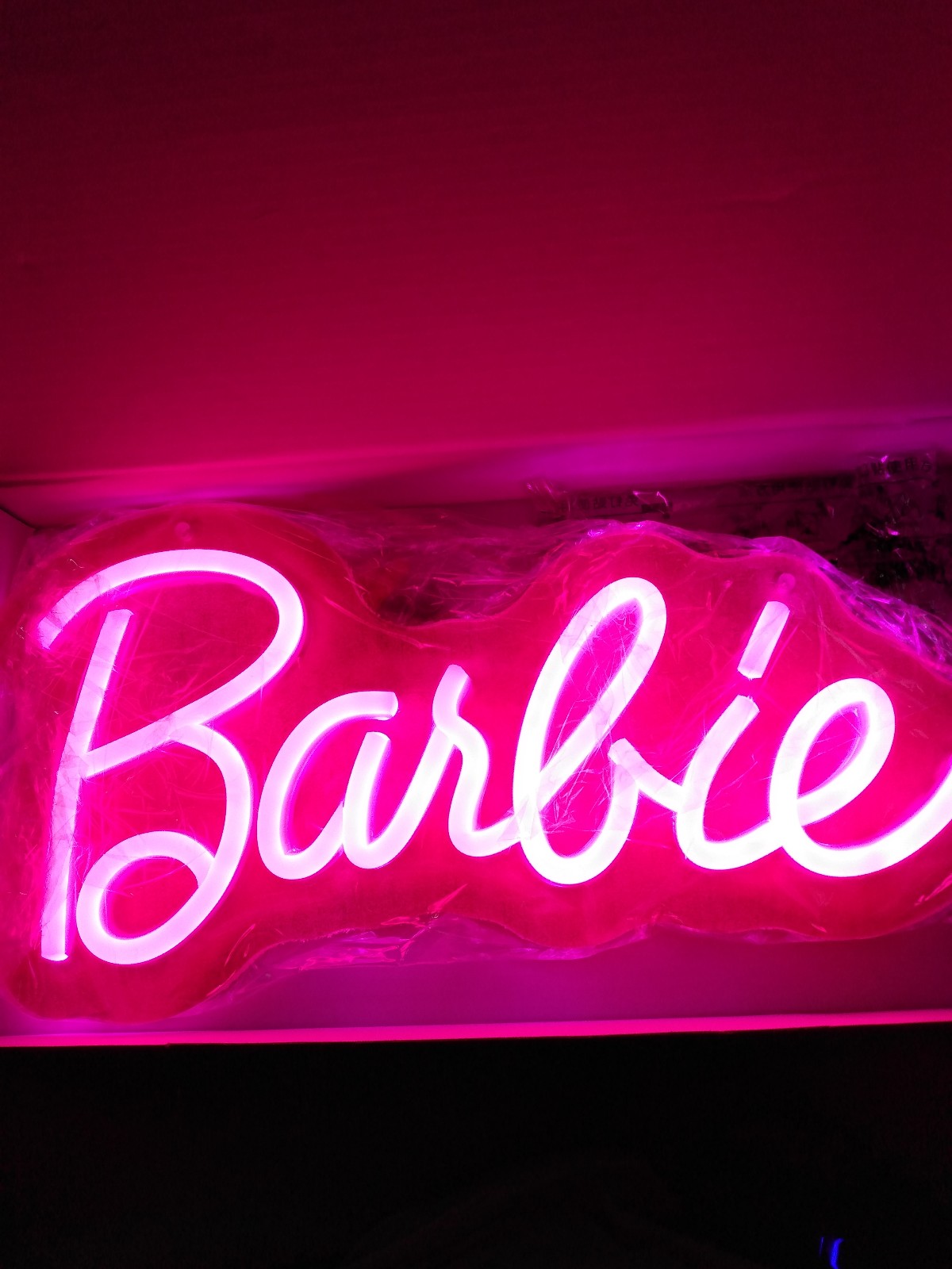 Neon Barbie wall hanging