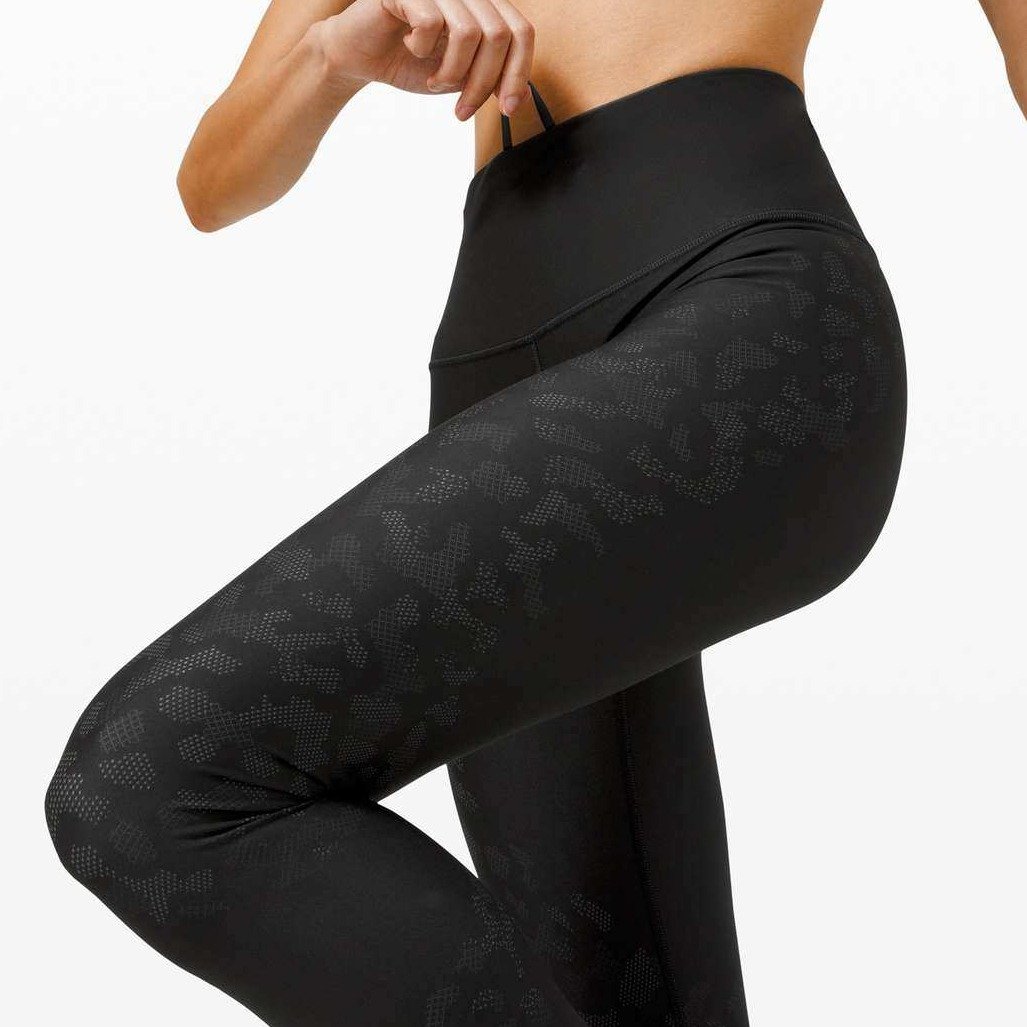 Lululemon Women 6 Mapped Out High Rise Tight 28 Camo Black Graphite Grey W5CH1S
