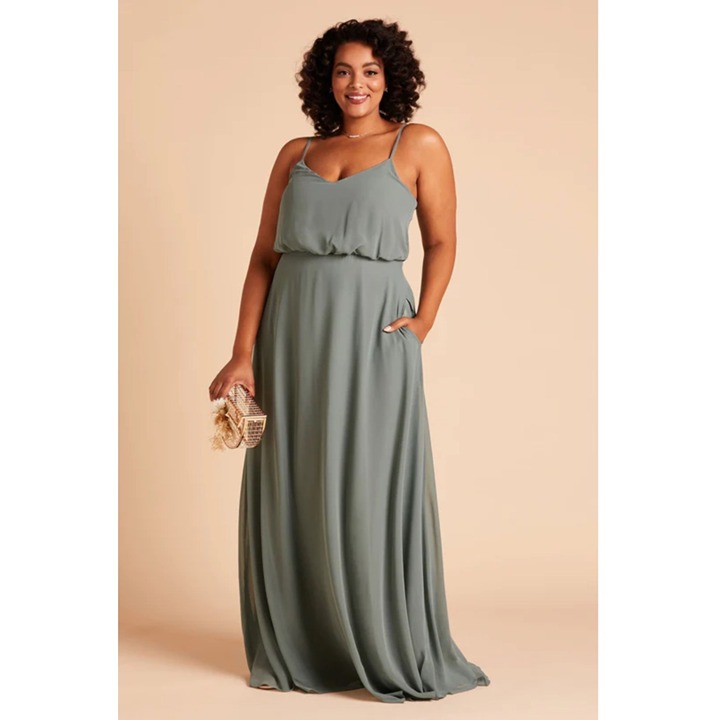 Birdy Grey Gwennie Dress Sz XXL Womens Sea Glass Green Prom Bridesmaid Formal