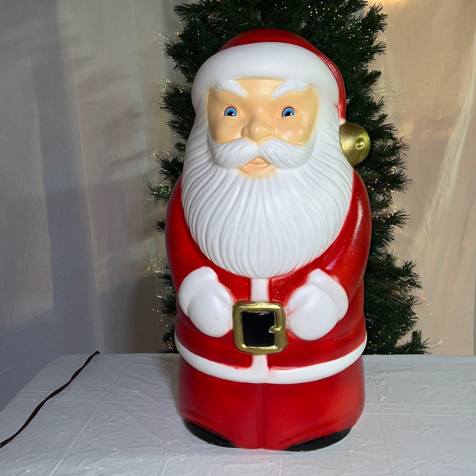 Rare New Vintage Christmas 28 Lighted Blow Mold Santa Decoration