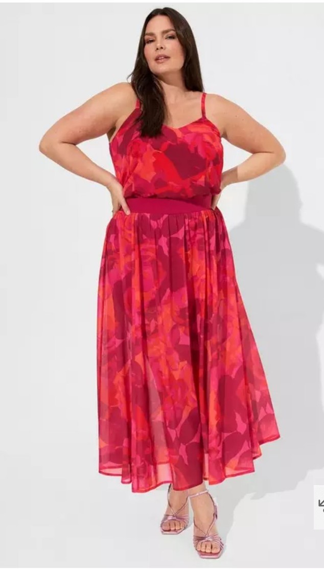Torrid Sophie Swig Cami & Chiffon Skirt with built in Shorts