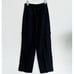The Frankie Shop Pants Maesa Cargo Pants Straight Leg Pleated Black Trouser