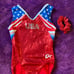 GK USA Limited Edition Stars and Stripes Leotard