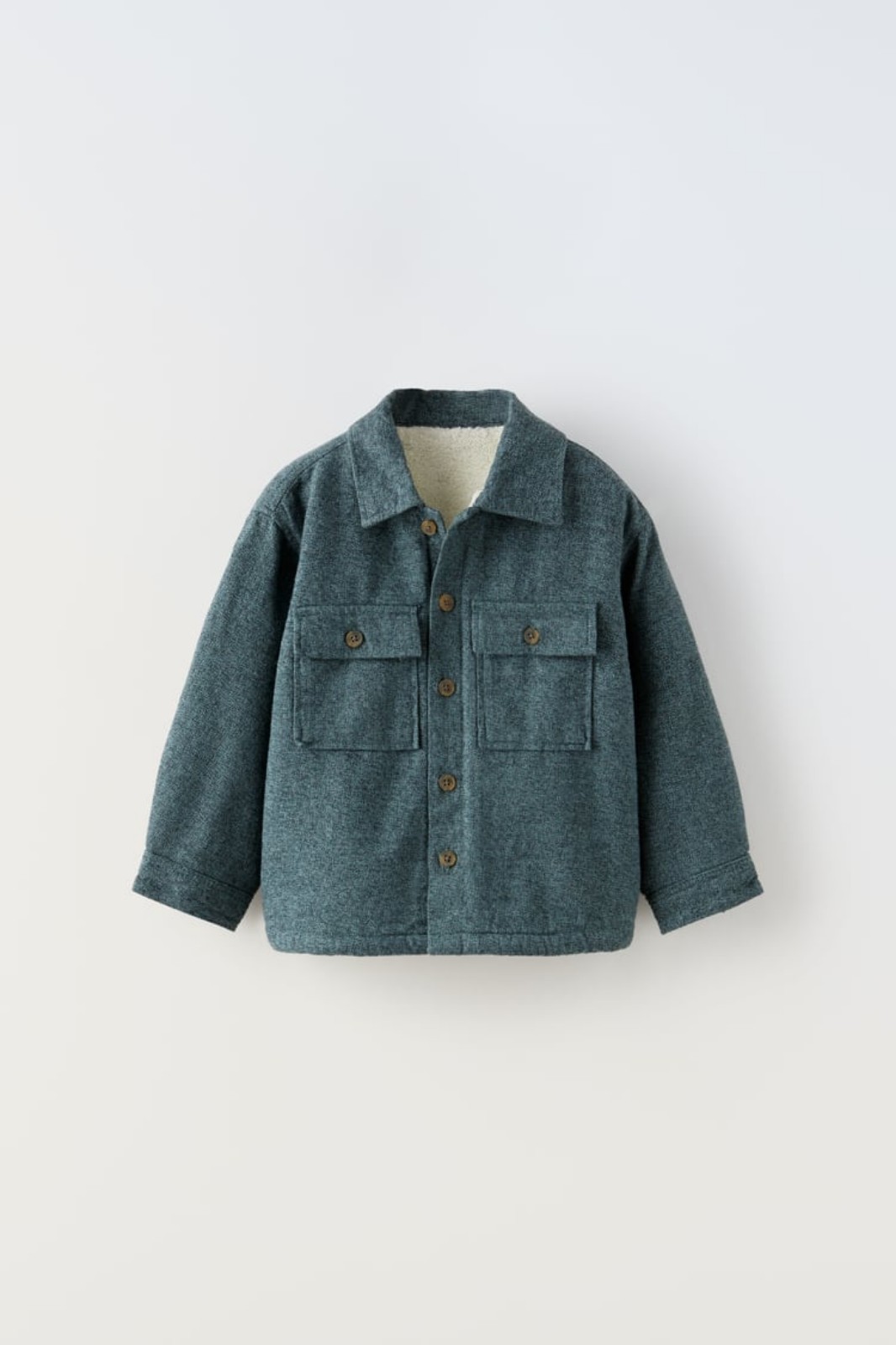 Zara baby kids boys FAUX SHEARLING LINED OVERSHIRT JACKET. Size 12-18