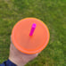 Starbucks Neon Orange Floral & Starbucks holographic Pink Cactus Floral tumblers