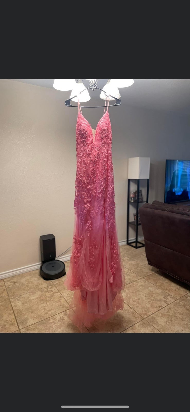pink prom dress size 2