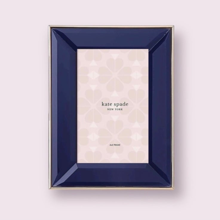 kate spade charles lane 4x6 frame, indigo blue