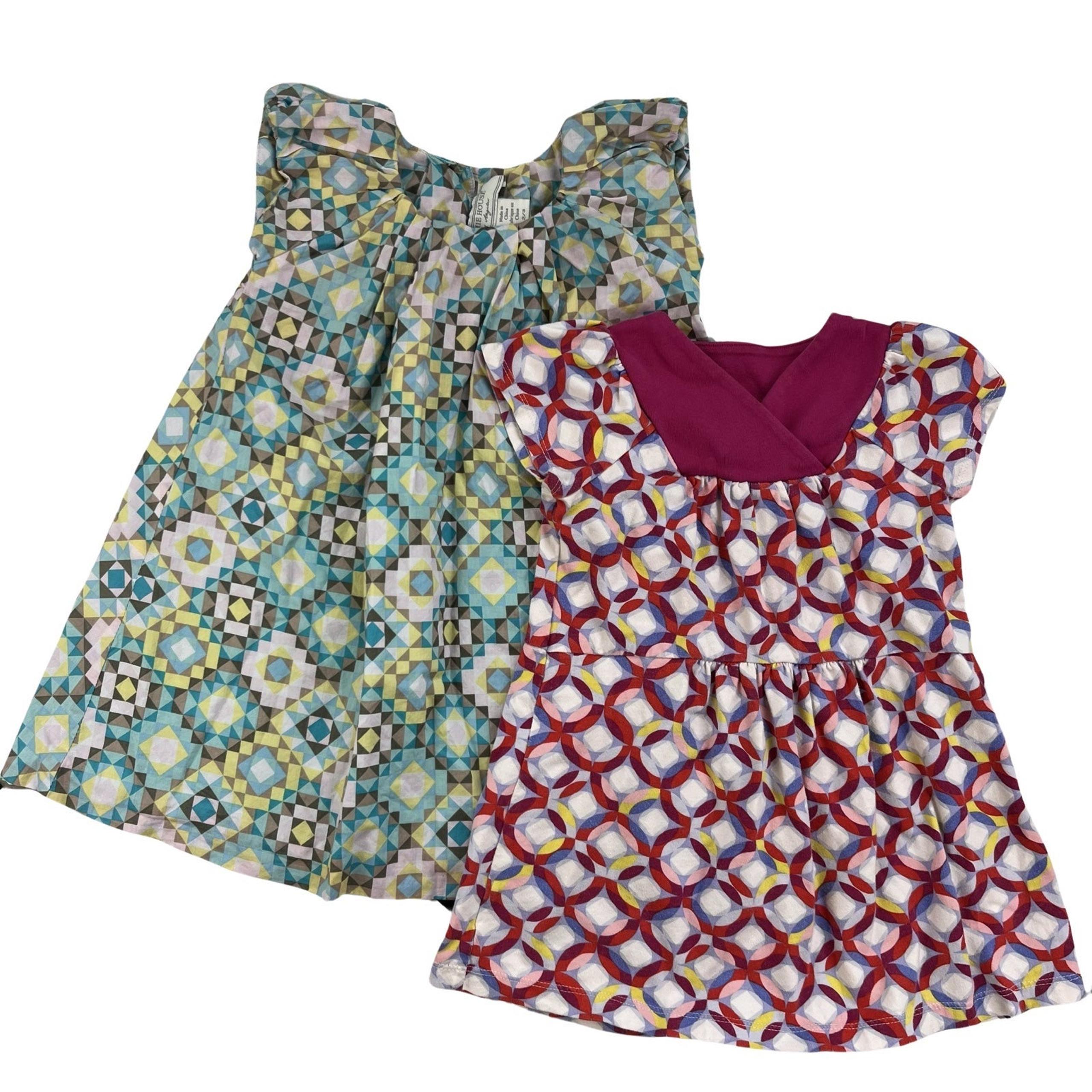 Geometric print dresses Bundle Size 3T