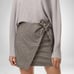 Wilfred Wrap Front Mini Skirt Grey Plaid Wool Cashmere Blend SZ 2