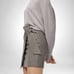 Wilfred Wrap Front Mini Skirt Grey Plaid Wool Cashmere Blend SZ 2