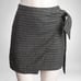 Wilfred Wrap Front Mini Skirt Grey Plaid Wool Cashmere Blend SZ 2
