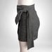 Wilfred Wrap Front Mini Skirt Grey Plaid Wool Cashmere Blend SZ 2