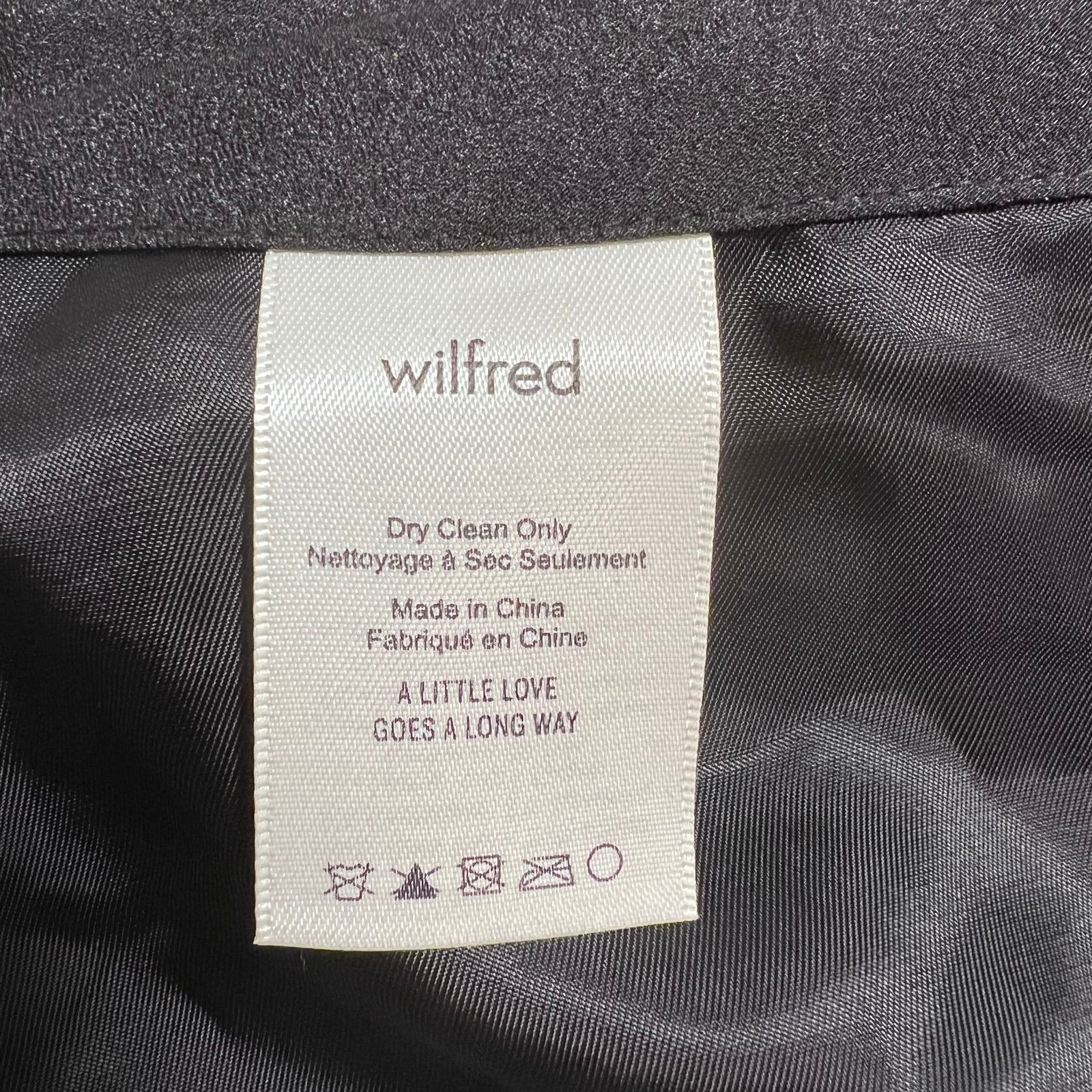 Wilfred Wrap Front Mini Skirt Grey Plaid Wool Cashmere Blend SZ 2 bNaVlwGTk