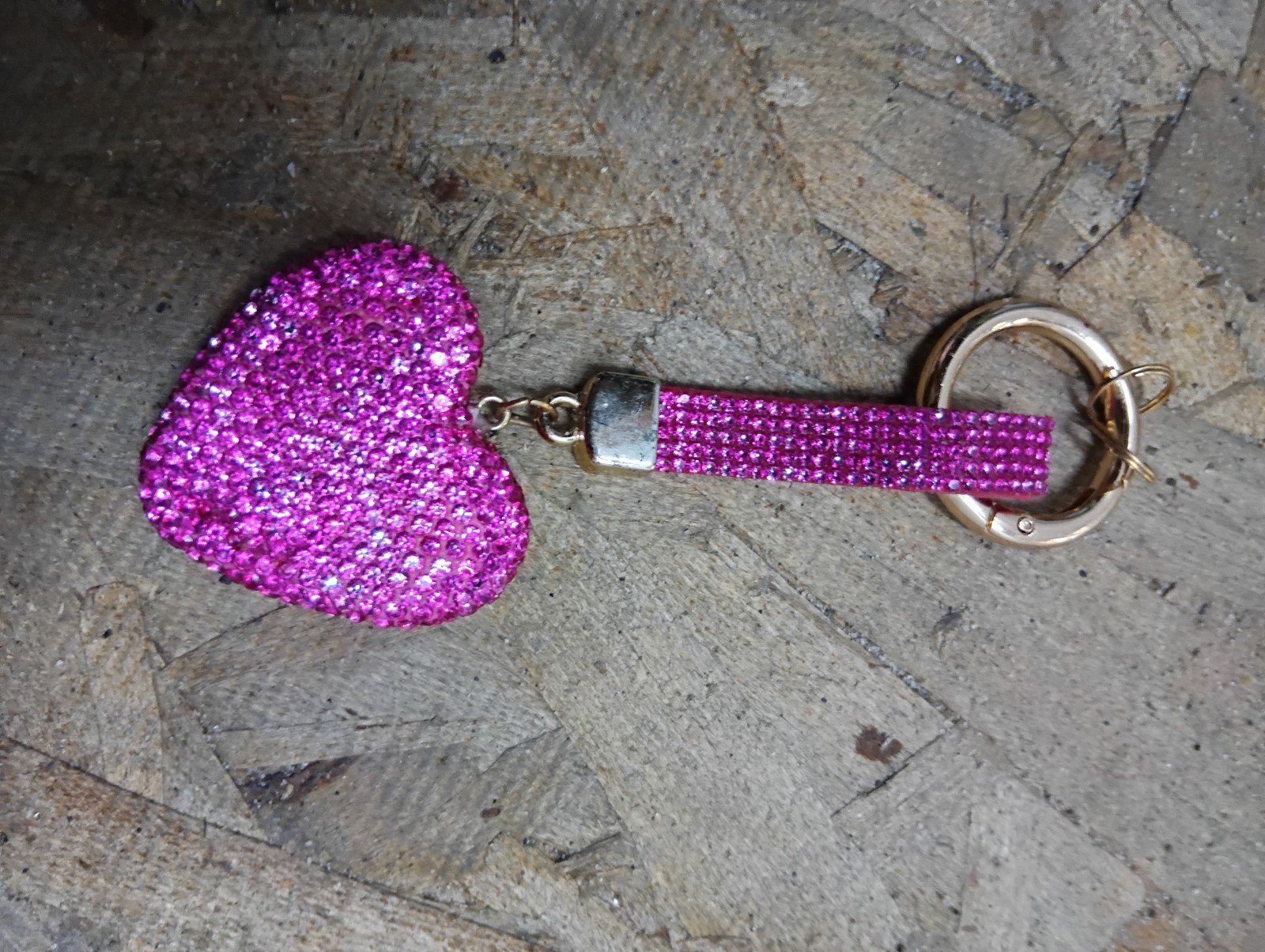 Magenta Heart Keychain