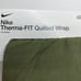 RARE! Nike Therma-FIT Women' s Green Quilted Down Wrap Neck Scarf One Size