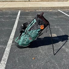 Nike Golf Bag 4-Way Divider Stand Carry Green Black 3-Pockets Mens USED
